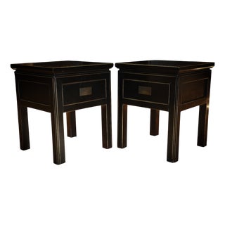 Vintage Canton Bedside Tables in Black Ash from Lombok, 2010s, Set of 2 For Sale