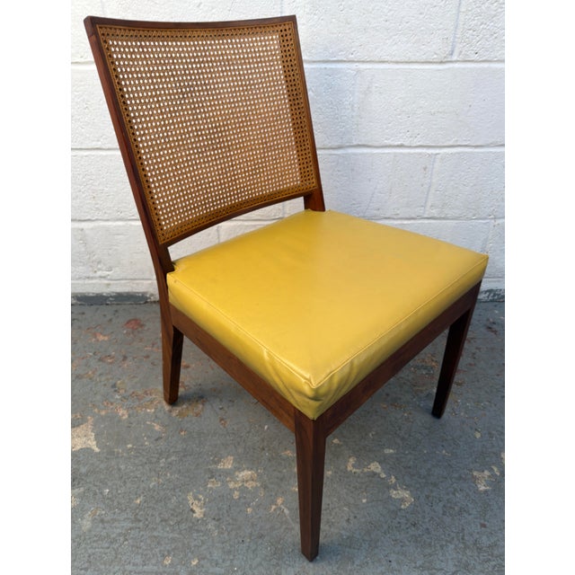 Mid-Century Modern Set of Six Mid-Century Walnut and Cane Dining Chairs by Glenn of California For Sale - Image 3 of 18