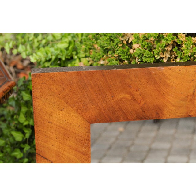 French Wall Mirror from the 1920s with Burl Walnut Veneered Frame For Sale - Image 10 of 10