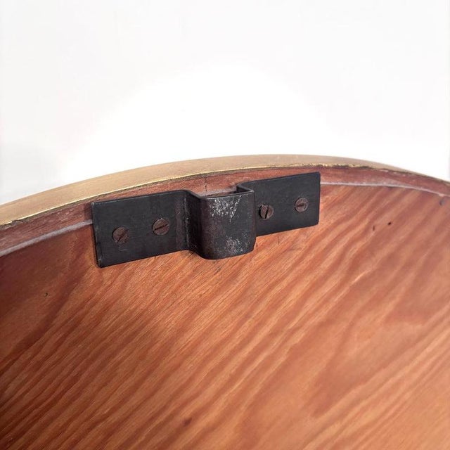 Glass Large Round Mirror, 1960s For Sale - Image 7 of 9