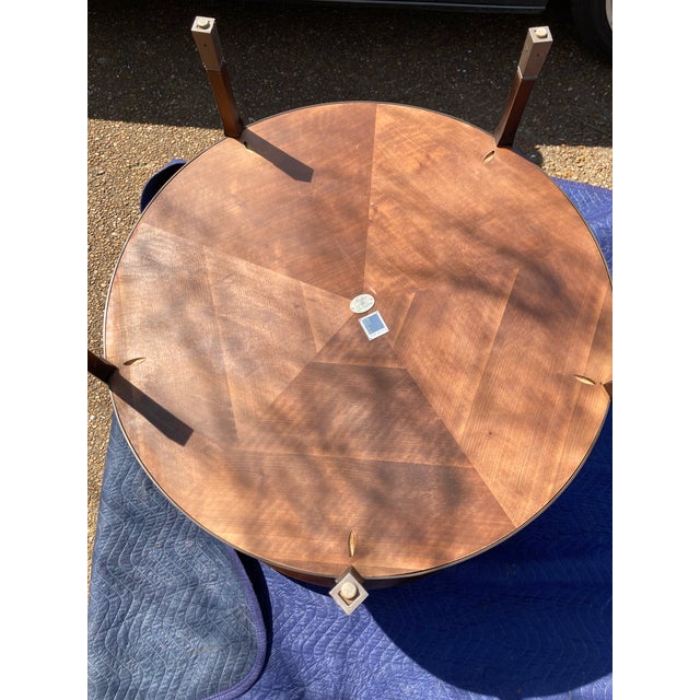 Wood Baker Furniture Bill Sofield Two Tier Round Table For Sale - Image 7 of 8