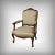 This Louis XV-style beechwood armchair embodies the elegance and refinement of mid-19th-century French furniture. Its...