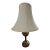 Vintage Mid-Century Modern Brass Table Lamp With Bell Shade For Sale