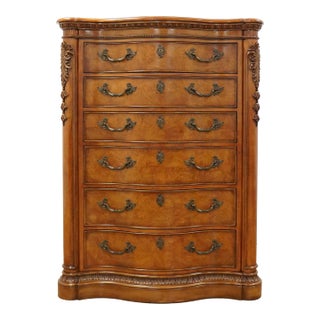 Vintage Traditional Serpentine 6-Drawer Chest For Sale