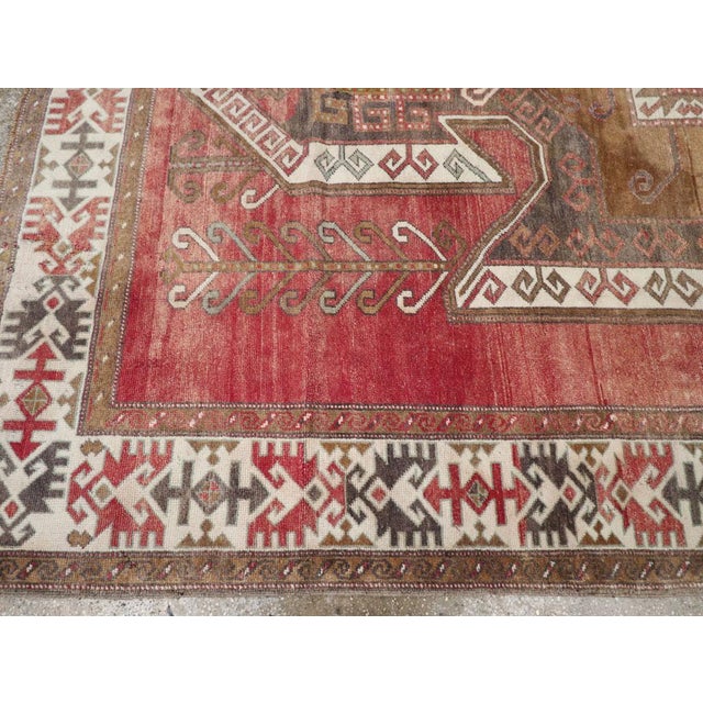Mid 20th Century Galerie Shabab Collection Mid-20th Century Turkish Anatolian Accent Carpet For Sale - Image 5 of 8