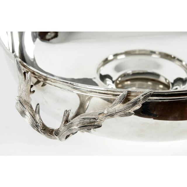 Large English Sheffield Silver Plated Wine Cooler or Sides Handle For Sale - Image 11 of 13