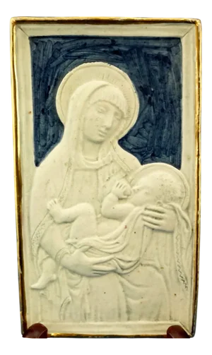 Bas-Relief Plaque in Biscuit Porcelain by Dante Baldelli, 1920s