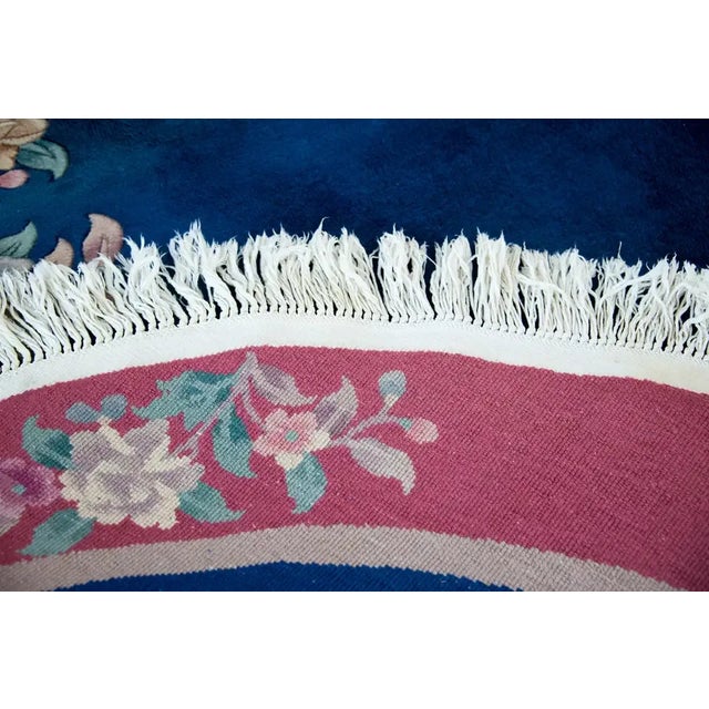 Textile Early 20th Century Round Chinese Art Deco Rug For Sale - Image 7 of 9