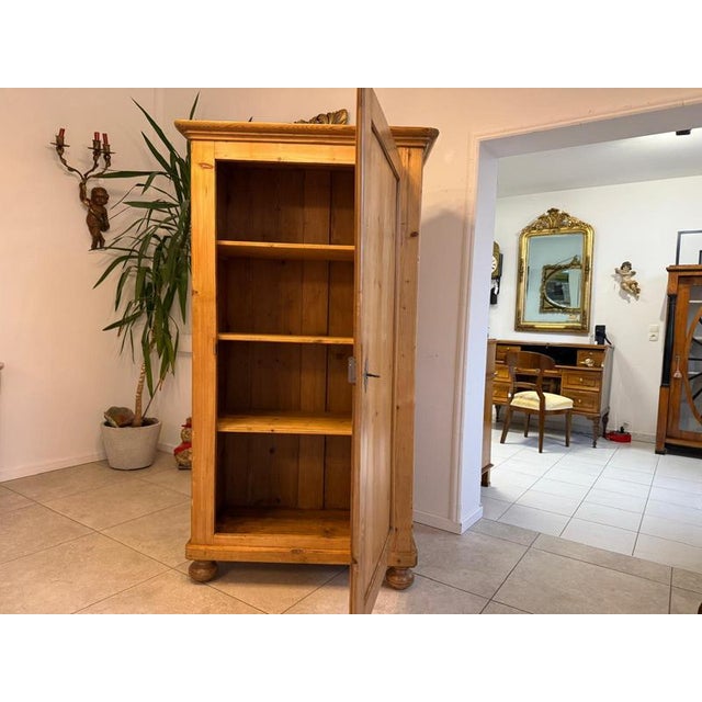 Wood Farmhouse Cabinet in Natural Wood For Sale - Image 7 of 18