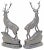 Patinated, Large, After Jules Moigniez, Marble Base, Bronze Stag Sculptures, Set of 2!! For Sale - Image 10 of 10