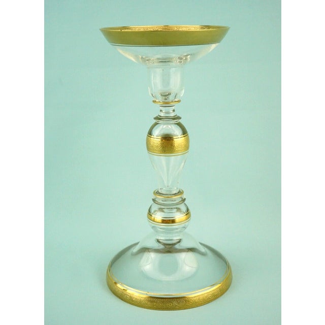 Item : A magnificent goblet vase in fine crystal with pure gold relief decorations. Unsigned, but attributed to Ludwig...