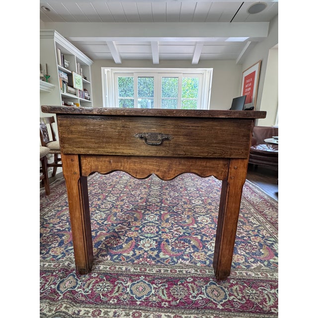 19th Century European Farmhouse Worktable/Refectory Table With 3 Drawers For Sale - Image 10 of 15