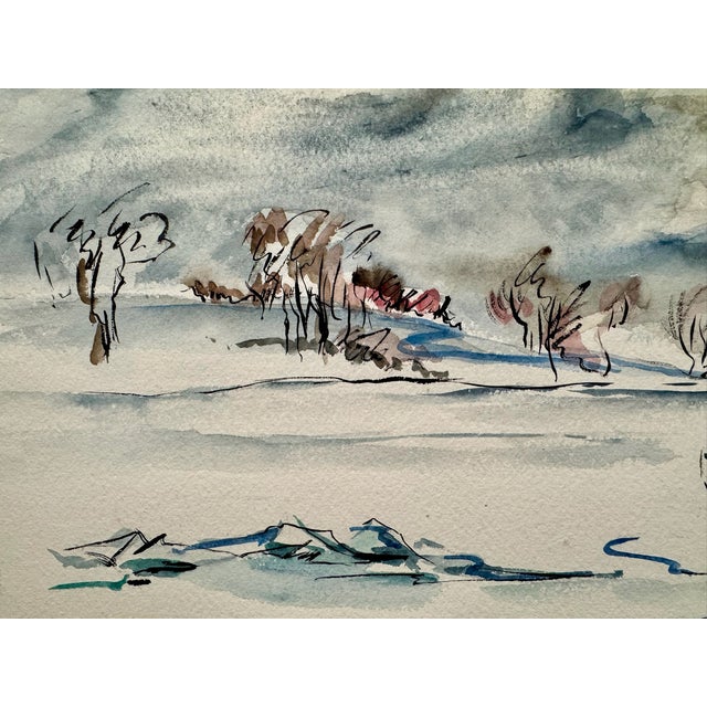 Original watercolor on paper by Henry Emil Salloch, also known as Heinz Emil Salloch, the German-born American artist and...