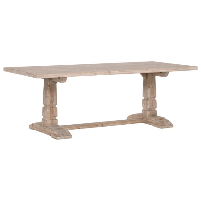 Wood Hayes Extension Dining Table, Smoke Gray Pine For Sale - Image 7 of 12