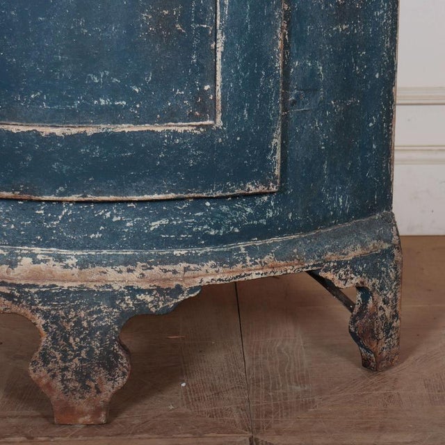 Swedish Bowfronted Corner Cupboard For Sale - Image 6 of 11