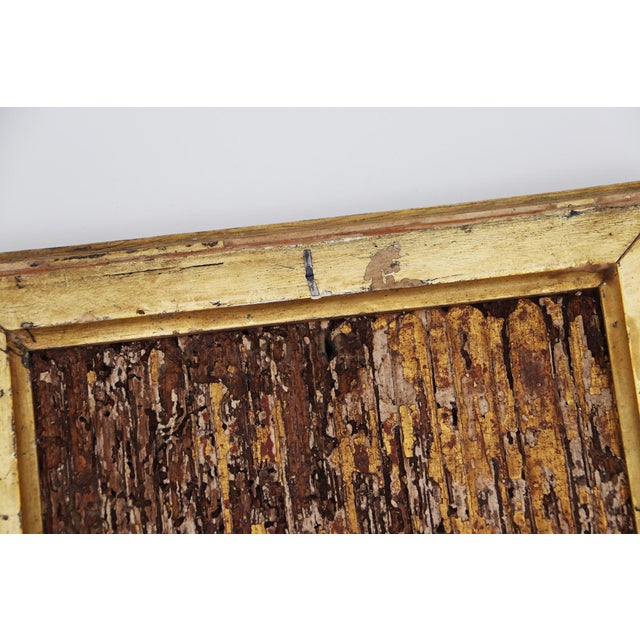 19th Century French Cast-Iron Lion Head Mounted on a Gilt Board and Frame For Sale - Image 9 of 15