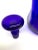 Glass 1950s Cobalt Blue Glass Hand Blown Heavy Carafe For Sale - Image 7 of 13