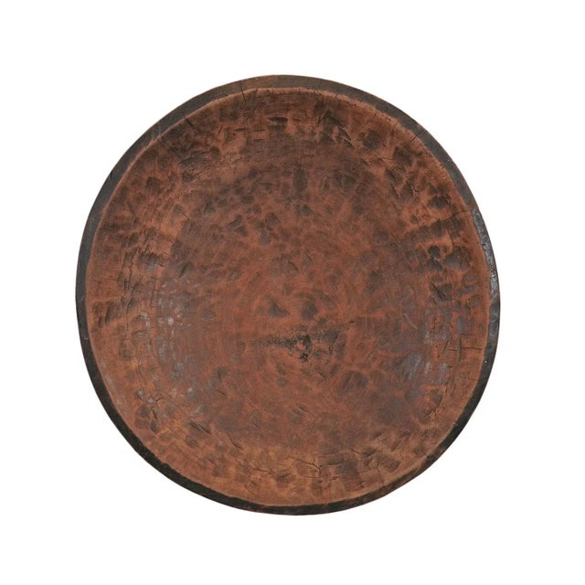 Vintage Three Leg Wood Stool For Sale - Image 4 of 6