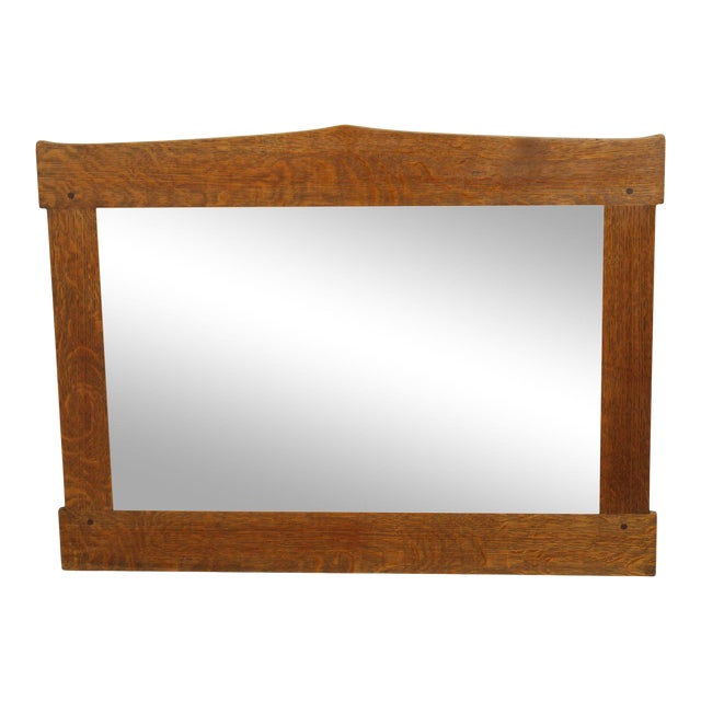 Mission Style Solid Oak Custom Crafted Wall Mirror Chairish