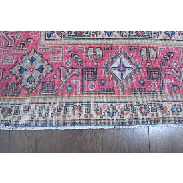 1970s Vintage Persian Handmade Wool Cotton Light Tan Area Rug For Sale - Image 10 of 11