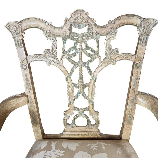 Cream 1990s Pair of Hickory Armchairs For Sale - Image 8 of 8