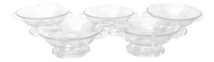 Vintage Clear Glass Dessert /Berry Bowls Set of 5