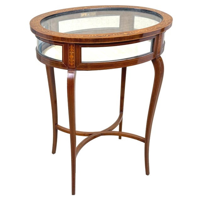 19th Century Mahogany Oval Bijouterie Display Table, 1890 For Sale - Image 9 of 14