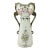Art Nouveau Porcelain Floral Vase With Gilded Handles, C. 1900 For Sale