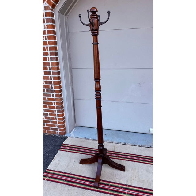 Antique Turned Mahogany Coat & Hat Rack, Circa 1890-1910 For Sale - Image 18 of 18