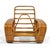 Mid-Century Modern Paul Frankl 6-Band Rattan Pretzel Arm Chaise For Sale - Image 3 of 9