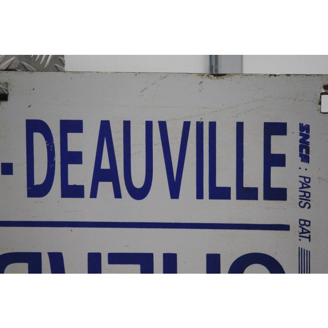 Vintage Metal Enamel Sign from Deauville Paris, 1970s For Sale - Image 10 of 18