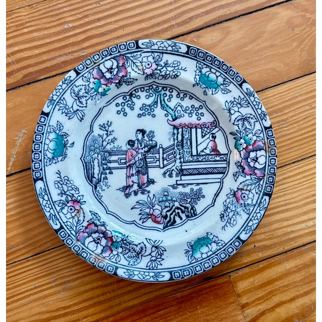 Blue and White Vintage & Antique Wall Plate Collection — Set of 9, Currier & Ives, Coalport Indian Tree, Burleigh Burslem For Sale - Image 10 of 14