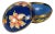 Vintage Chinese Cloisonne Blue Enamel Floral Round Storage Box For Sale