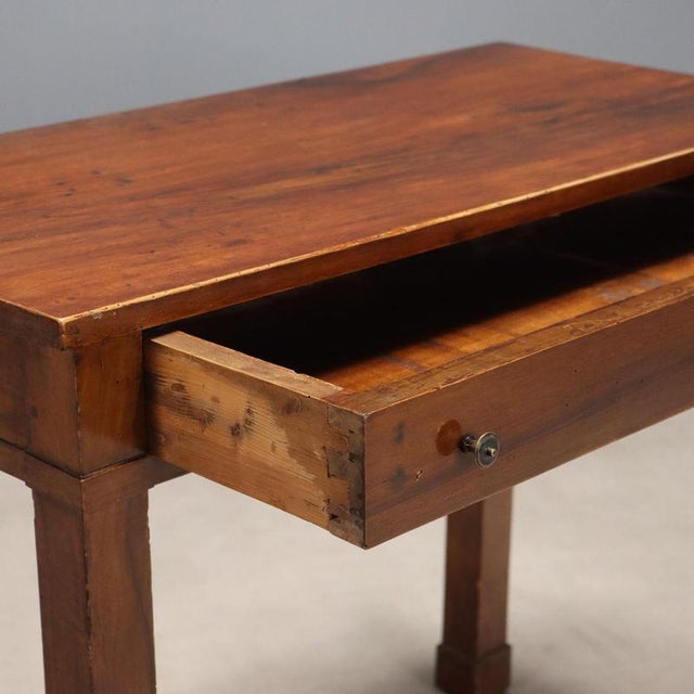 Italian Empire Console Table in Walnut with Drawer For Sale - Image 3 of 8