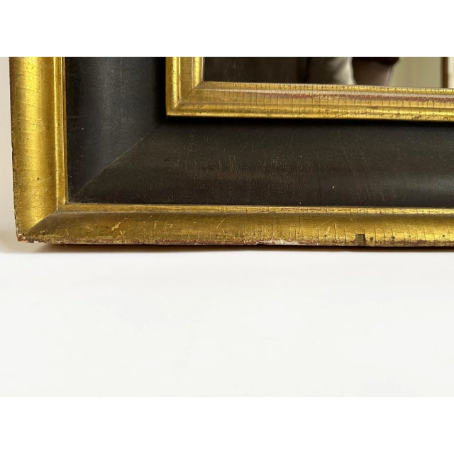 1890's Antique American Empire Style Mahogany and Gilt Mirror For Sale - Image 4 of 10