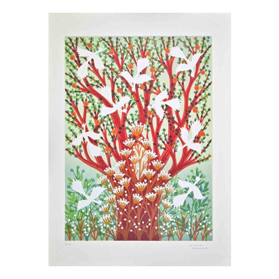 Dimitri Yordanov, The Wood, Screen Print, 1970s For Sale