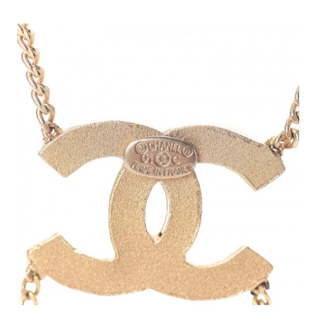 Authentic CHANEL Rhinestone CC LOGO 5 & 19 Pendant Necklace Vintage, Estate For Sale - Image 18 of 18