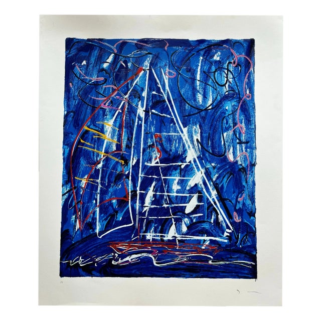 Mario Schifano, Regatta, 1990, Silk-Screen For Sale