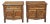 Drexel Mid-Century French Provincial Style Oak Bedside Tables, Pair For Sale