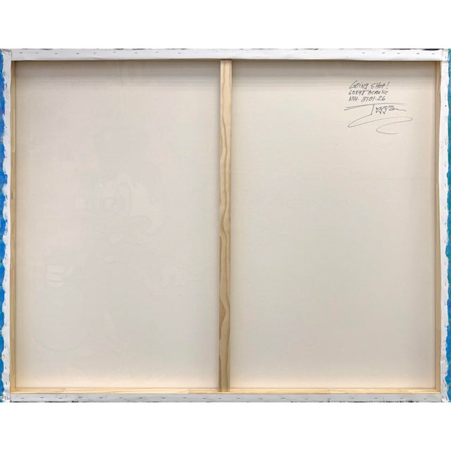 Contemporary Jozza, Going Shop! Huge Original Painting Coated With Resin, 48x60 Inches, Daisy, 2026 For Sale - Image 3 of 3