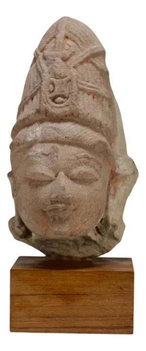 Central Indian Artist, Shiva Head, 10th Century, Stoneware