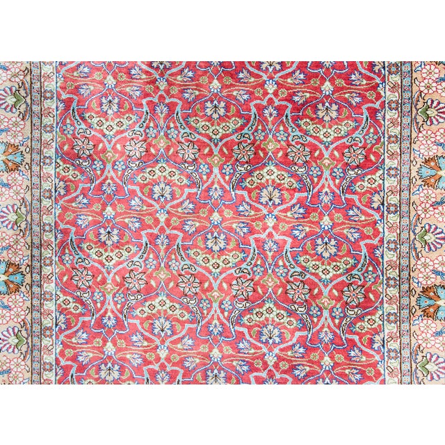 Textile Mid 20th Century Turkish Anatolian Silk Rug For Sale - Image 7 of 14