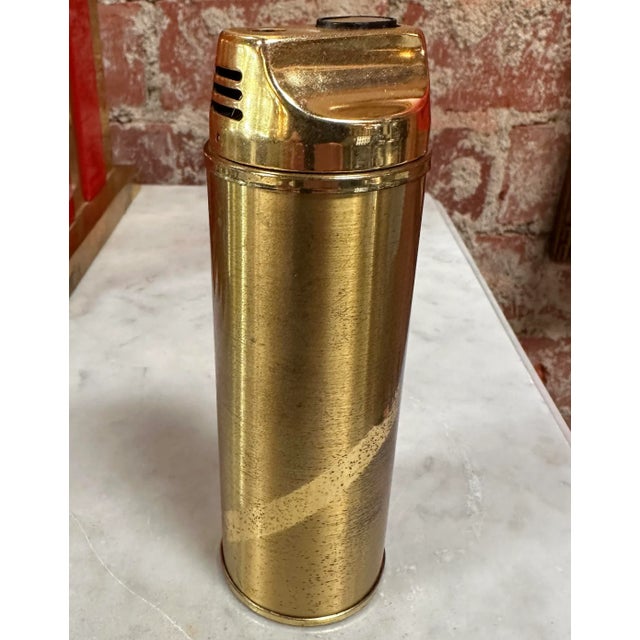 Vintage Fully Brass Italian Lighter 1970s For Sale In Los Angeles - Image 6 of 6