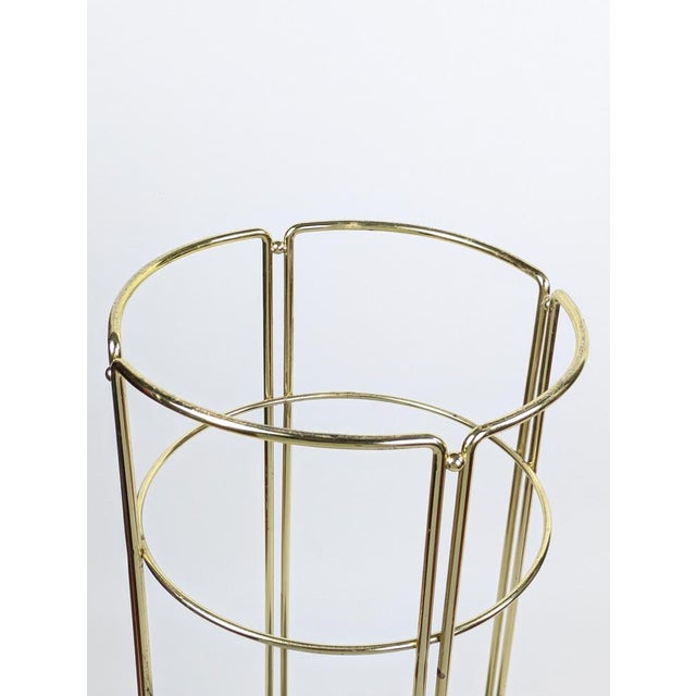 Mid-Century Modern Birdcage Stool with Wire Frame, France, 1980 For Sale - Image 3 of 9