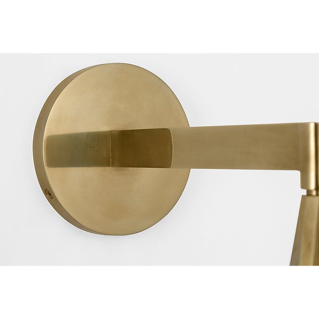 Barbara Barry for Visual Comfort Signature Divina 19" Floating Bowl Sconce in Soft Brass with Alabaster For Sale - Image 11 of 13