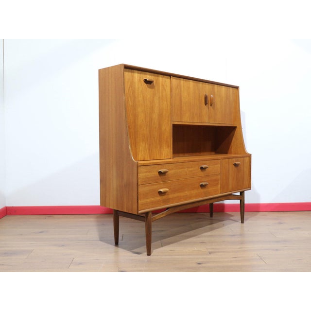 Mid 20th Century Mid Century Modern Vintage Teak Buffet Tall Credenza Sideboard by G Plan For Sale - Image 5 of 15