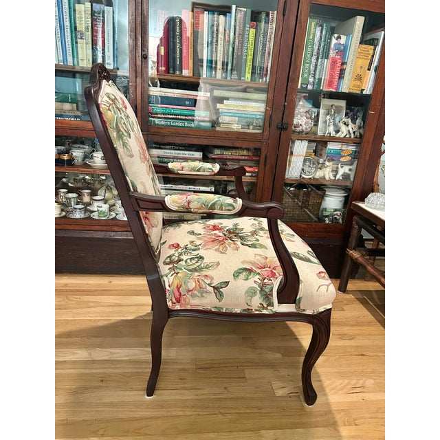 The vintage linen fabric on this was designed by Raymond Waites and is a linen blend featuring pink hued Japanese...