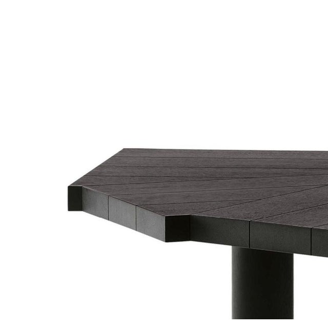 Black Ventaglio Black Oak Work Table by Charlotte Perriand for Cassina For Sale - Image 8 of 11
