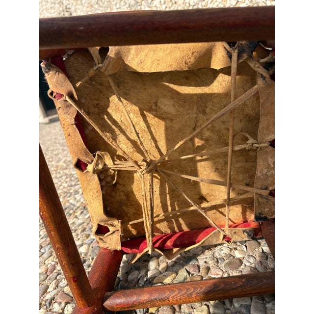 Vintage Children's Chair With Hide Upholstery For Sale - Image 9 of 11