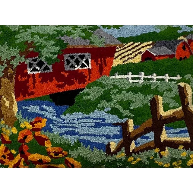 American Hand Embroidery Mid-Century Pillow For Sale - Image 4 of 9